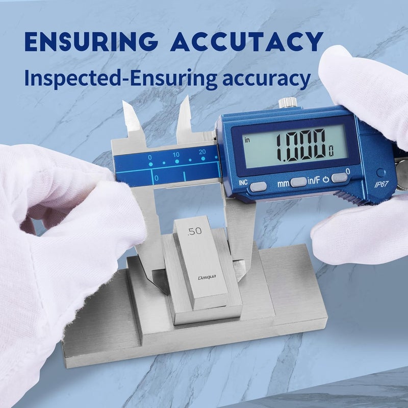 Dasqua 6”/150mm IP67 Absolute Origin Digital Caliper, Stainless Steel, Accuracy ±0.001”/0.02mm, Resolution 0.0005"/0.01mm/1/128, Water/Coolant/Dust Protection, in/mm/Fraction Conversion - Image 4